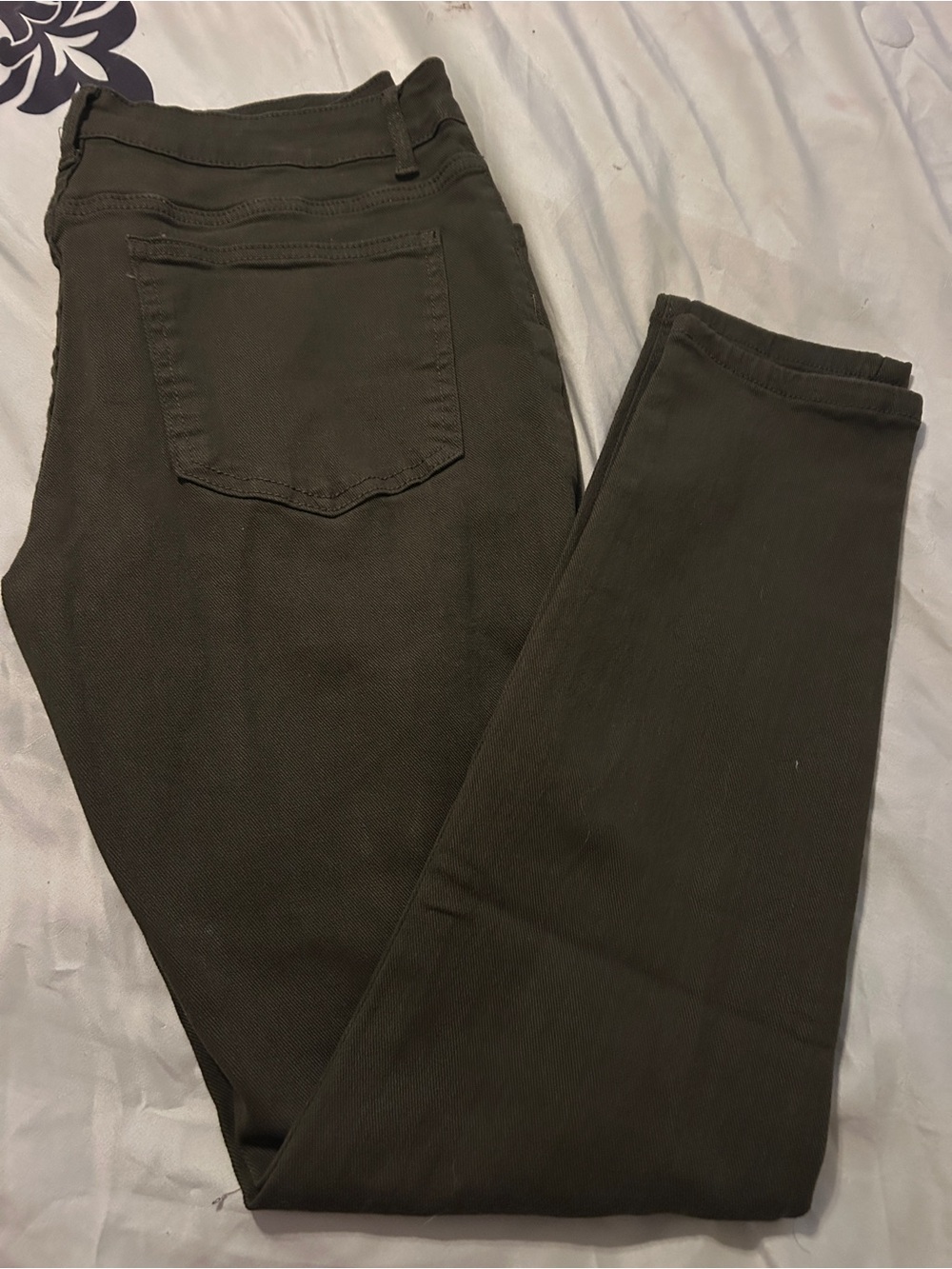 NFINITY Men’s Skinny Jeans in Olive